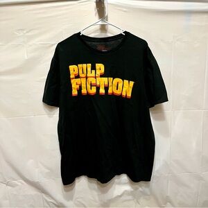 Pulp Fiction Graphic Tee - Black with Yellow Logo